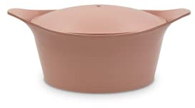 Cookut, Ma jolie cocotte rose avec poignée en céramique blanc et doré 4,5l - 24cm