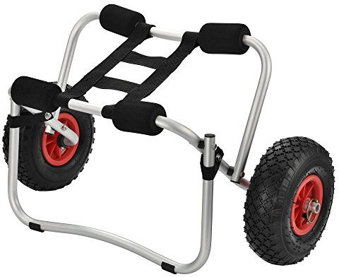 in.tec Chariot de Transport pour Bateau Équipement Pliable Canoë Kayak avec Roues et Sangle Capacité de Charge jusqu'à 70 kg