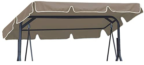 FYTY Ersatzdach Gartenschaukel, Sonnendach für Hollywoodschaukel, Schaukel Ersatzbezug, Hollywoodschaukel Ersatzdach, Dachbezug, Dachplane,Beige,195x125x15cm