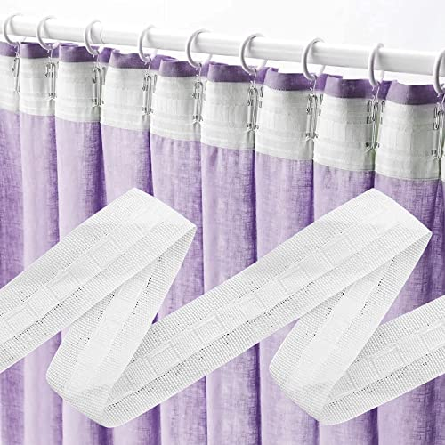 Gardinen Kräuselband, 30M*2,5cm Gardinenband, Kräuselband Gardinen, Kräuselband, Gardinenband zum Aufnähen, Vorhangband, Kräuselband zum AufbüGeln, Faltenband für Gardinen, Vorhang Band Universalband