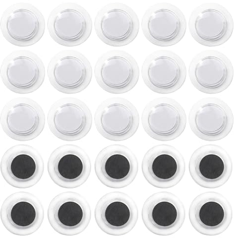 RYAN 50 Pezzi Calamite per Lavagna Magnetica Calamita Potente Round Calamite Frigorifero Trasparente Magneti per Lavagna Magnetica Calamite per Casa e Ufficio (30mm / Bianco)
