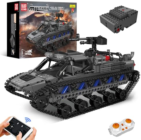 Mould King 20030 Technik Geländetaugliches Raupenfahrzeug Bausteine Modell, 1046 Teile Ferngesteuert Kettenfahrzeug Spielzeug Bausatz als Geschenk/Spielzeug/Sammlerstücke