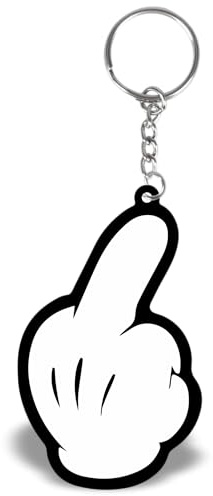 Generisch Schlüsselanhänger mit Mittelfinger Motiv, für Auto, Motorrad, Schlüssel Anhänger als Geschenk für Männer und Frauen