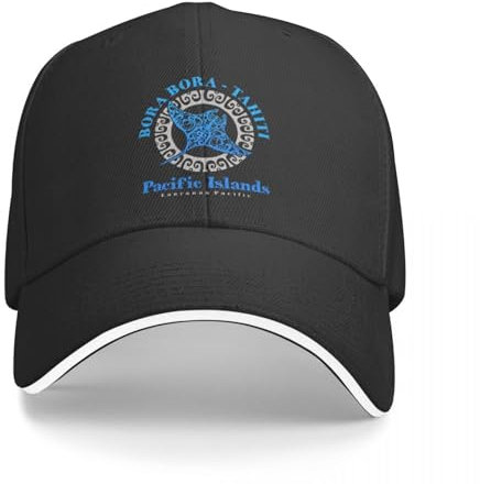 Casquette de Baseball Unisexe lavé Style polomanta Ray Bora Bora Tahiti Tribal Tatouage Chapeaux de noël Chapeau de noël Chapeau de Femmes Chapeau de Soleil de Sport en Plein air pour Hommes