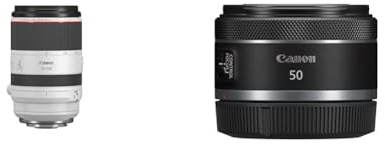 Canon RF 70-200mm F2.8L IS USM Lens - Lightweight telephoto zoom designed for the EOS R series & RF 50mm F1.8 STM Lens - Compact and Lightweight Lens for EOS R-Series Cameras, Fast Aperture