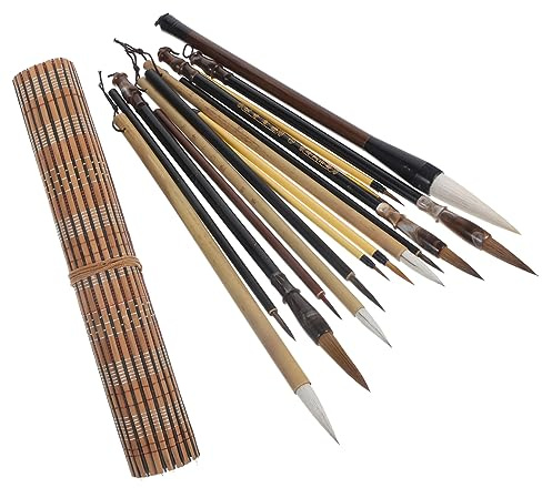 EXAOMBLE Traditioneller Kalligraphiepinsel Set Mit Chinesischen Tuschepinseln Für Kalligrafie Malerei Und Zeichnen Inklusive Kalligrafiestifte Für Anfänger Und Übung