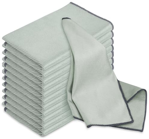 HOTUT 12X Nano Paños de Limpieza Magico, 40 x 30 cm Bayetas de Microfibras para Cristales sin Rayas, Trapo Balletas para Ventanas Vidrios Baño Espejo Cocina Plato Coche