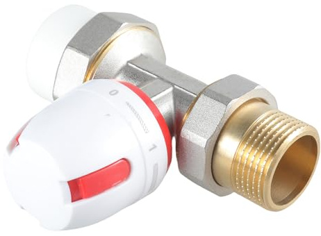 Manuelles Thermostat Set Messing Eckheizkörperventile Heizungsventile Schutz Thermostatventile