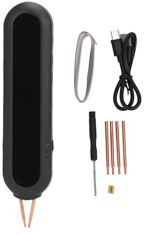 Saldatrice a punti portatile batteria, modalità automatica e manuale 12 livelli saldatura ABS sicurezza sovraccarico per progetti fai da te riparazioni domestiche