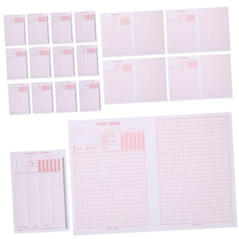 ZUNOXAZ Lot De 100 Feuilles De Papier Cartonné Pour Examen De La Fonction Publique Livret De Réponses Pour Examen De La Fonction Publique Formulaire De Test