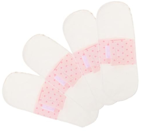 HEMOTON 4 Stück Waschbare Stoff Menstruationsbinden Aus Baumwolle Weiche Und Atmungsaktive Slipeinlagen Mit Auslaufsicherem Schutz Für Wochenbett Und Schwangerschaft