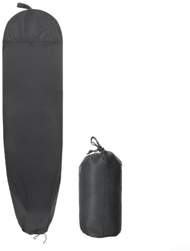Surfbrett-Aufbewahrungstasche mit gepolsterter Nase, Netztasche für kleine Gegenstände und Kordelzug-Verschluss, entworfen für Shortboard, Funboard und Longboard Surfboards (200 x 50 cm)