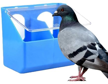 para pájaros – Doble Impermeable y Resistente | Dispensador de alimento para pájaros y Palomas, para Loros, codornices, Aves de Corral, gallinas, Patio, jardín, Interior y Exterior