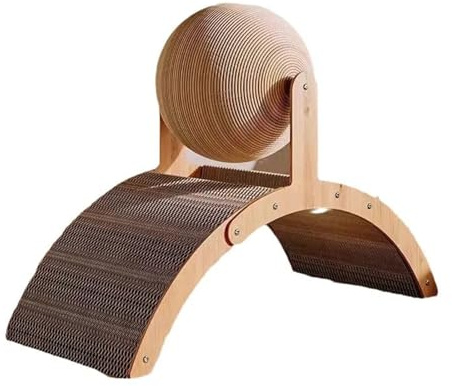 Griffoir for Chat en Bois avec Planche à gratter en sisal, Balle et Colonne à gratter for Chats et Chatons