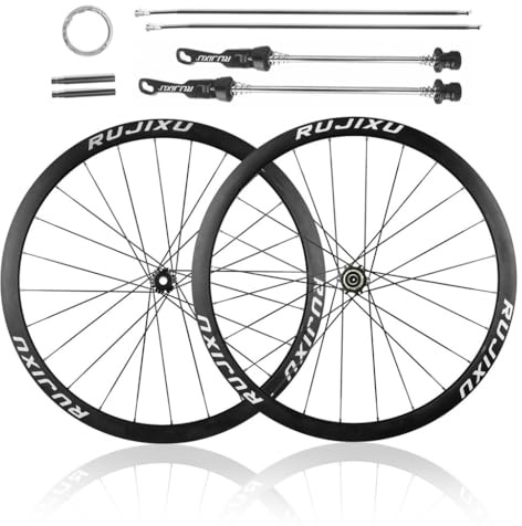 26 27.5 29in Mountain Bike Hjul Set 24H Snabbkoppling Nav Fram 9 * 100mm Bak 10 * 135mm Hjul 8-11S Kassett, Center Lock Skivbroms 35mm Alu Alloy Dubbellagers Fälgar(Black,27.5)