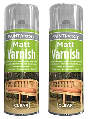 Gigzo Land Clear Varnish Spray 200ml - Professional Matt Finish - All Purpose Interior & Exterior Protection - Wood Paint Sealant, Scratch & Moisture Resistant, 2 Pcs