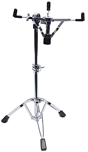 Fame SDS9000-B Snare-Ständer, Extra Hoch, Doppelstrebig, Kugelgelenk, 52-78cm Höhenverstellbar, Robust, Verchromt, Geeignet für 13-14 Zoll Snare Drums, Handpans, Steel Tongue Drums