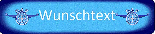 Nummernschild kompatibel mit DAF selbst gestalten und Personalisieren Ideale Geschenkidee Metallschild, Aluminium-Schild als individuelles Trucker LKW-Zubehör Aluschild, Kennzeichen-Schilder