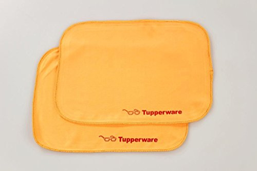 TUPPERWARE FaserPro Durchblick orange (2) T18 Brillenputztuch Putztuch Brille Handy