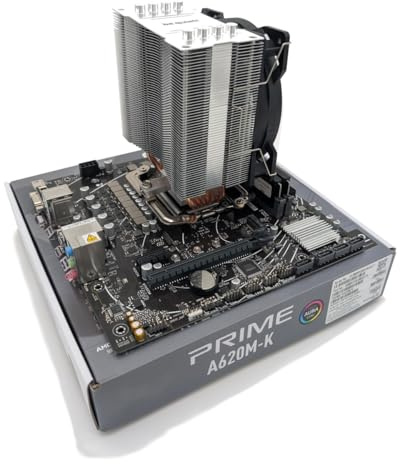 Ryzen 7 9800X3D 4.7GHz (Turbo 5.2GHz) Eight Core Sixteen Thread CPU, Prime A620M-K Motherboard, AG400 Cooler & 32GB 6000MHz DDR5 RAM Pre-Built Bundle