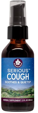 WishGarden Herbs Serious Cough Soothing & Quieting - Fast-Acting Herbal Cough Suppressant for Adults, Dry Cough Relief and Cough Expectorant, Soothes Throat Irritation and Chest Decongestant, 2oz