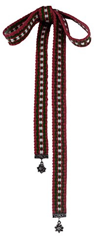 Moschen-Bayern Trachtenband/Trachtenbinder/Trachtenkrawatte/Schieber Herren Schwarz/Rot/Grün