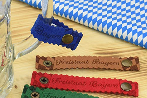 Henkelband 'Freistaat Bayern' - Oktoberfest Maß Maßkrugband - Farbe wählbar - 1 Stück