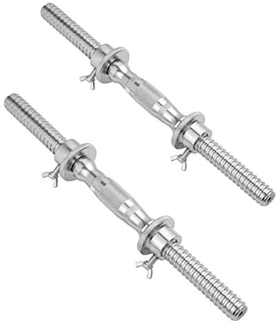 BESPORTBLE Kurzhantelstange 20mm 2 Hantelstangen Hantelgriffe mit 4 Doppelten Sicherheitsmuttern Gusseisen Langhantelstangen Gewichtheben Zubeh?r für Training im Sporttraining Kurzhantelstange 28mm