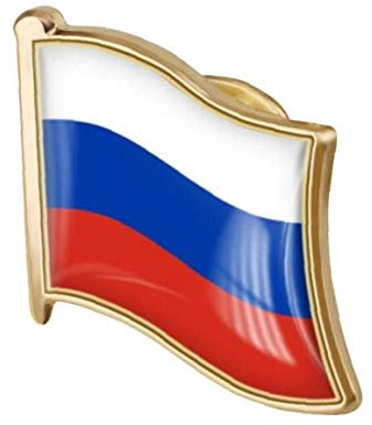 LAVALINK 1pc Drapeau Russe Pin Badge en Métal Émail Épinglette Broche Russe De Drapeau Insignes Nouveauté Accessoires