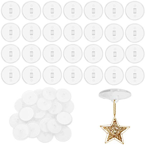 LATTCURE Deckenhaken Selbstklebend Transparent 50Pcs Klebehaken ohne Bohren Selbstklebend Wandhaken für Küche Bad Wand Tür Decke zum Aufhängen