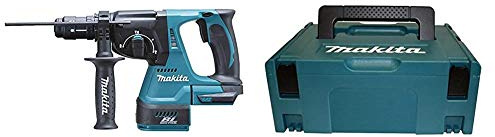 Makita DHR243Z Marteau Perforateur SDS+ sans Fil à 3 Modes, 18 V, Bleu Multicolore & 821550-0 - Maletin makpac tipo 2