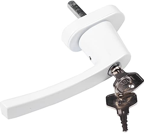 4 x Fenstergriffe abschließbar Sicherheitsfenstergriffe weiß Aluminium Kindersicherung Aluminium Fenstergriffe in weiß abschließbar P-Weiß