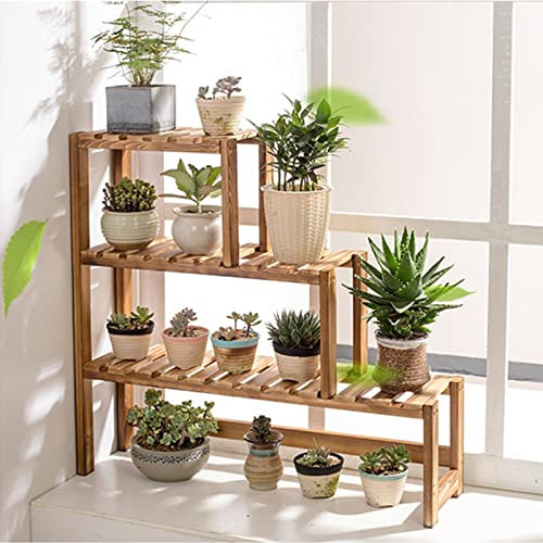 WYFZT Stand Plant Scaffale per davanzale, Scaffale Porta-Fiori Scaffali per Fiori Scaffale Porta Piante Supporto Scala per Fiori per Soggiorno Balcone - 3 Tier (Size : 75x15x70cm)