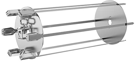 Girarrosto Kabob - Accessori per barbecue per griglia Napoleone, set universale per spiedini per shish-kebab adatto alla maggior parte delle aste di spiedo di griglie, girarrosto, acciaio inossidabile