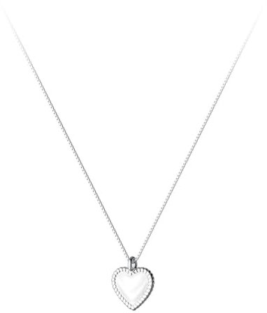 BIOLIVING Collana Corta con Ciondolo Cuore Romantico Moda in Argento Sterling 925 per Gioielli da Donna Fine S925 per La Festa Nuziale