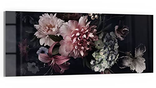 DEQORI Glasbild Acrylglas | Motiv Blühende Pracht | horizontal einteilig 125x50 cm | schöne Dekoration | Wandbild für Wohnzimmer, Schlafzimmer, Flur & Küche | moderne Wanddeko