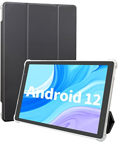 PRITOM 10 Zoll Android 12 Tablet, 6000Mah, 32GB ROM, erweiterbar auf 512GB, Quad Core Prozessor, HD IPS Bildschirm, Kamera, Wi-Fi, Bluetooth, Tablet PC (dunkler Gary)