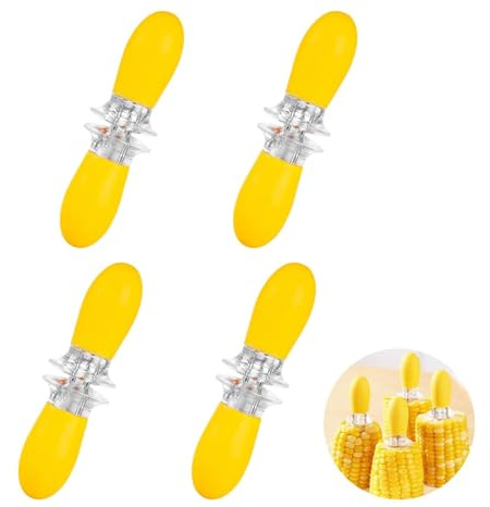 MOUMOUTEN8 Pcs/4 Pairs Corn Holders, Stainless Steel Corn Cob Holders Corn Cob Skewers for BBQ Kitchen Party