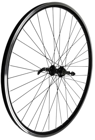 BERETTA CERCHI WHEEL 28 CTB REAR. BLACK THREADED C/BL HUB ON CUSHIONS