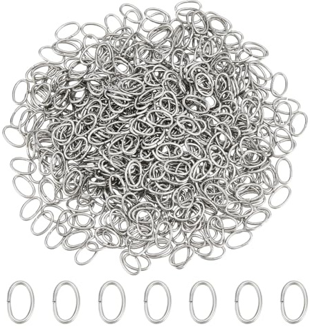 UNICRAFTALE 1000 Stk 304 Edelstahl Offene Biegeringe 8x5mm Ovale Ringe Biegeringe Für Schmuckherstellung DIY Handwerk Ohrringe Armbänder Anhänger Schmuckherstellung Zubehör Und Schlüsselanhänger