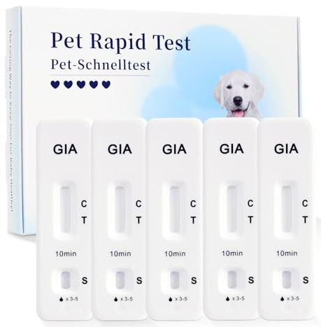 Galle Bear 5 x Giardien Schnelltest für Hund & Katze Giardientest Qualitativer Giardien Test