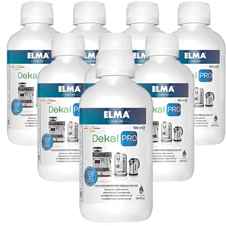 Descalcificador Cafetera DekalPRO, Líquido Descalcificador Universal Compatible con Todas las Máquinas de Café y Hervidores de Agua, Ecológico, 500 ml, 8 unidades