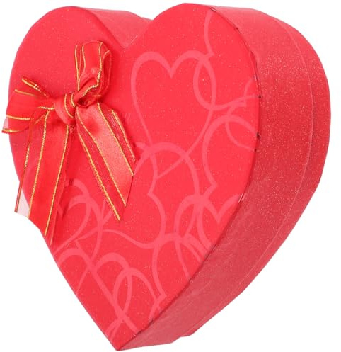 Mobestech Herzförmige Schokoladenbox Fächern Für Valentinstag Leere Geschenkverpackung Für Süßigkeiten Und Pralinen Für Romantische Anlässe