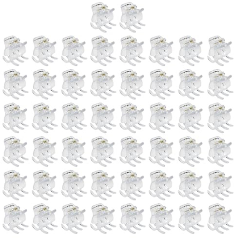 50 Transparente Haarclips, Einfache Und Vielseitige Haarzubehör, Mini -Kunststoff -Haarklammern, Haarstylingwerkzeuge.