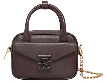 Ted Baker London tb Detail mini Leather Crossbody Bag, Wine, one Size