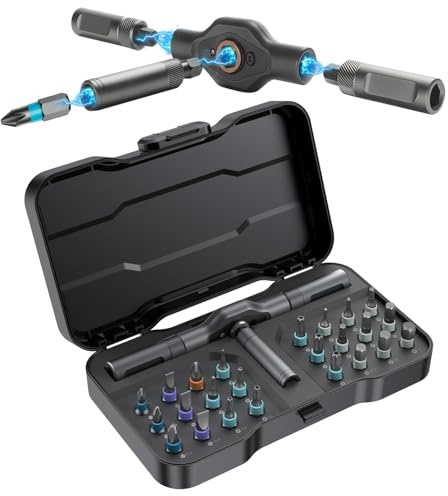 24 in 1 Magnetic Screwdriver Set,DIY Multi Bit Mini Ratchet Screwdriver Sets,Hand tools Torque wrench Repair kit, Precision Screwdriver Set Home Tool kit for PC,Furniture,Watch,Bicycle (24 IN 1)