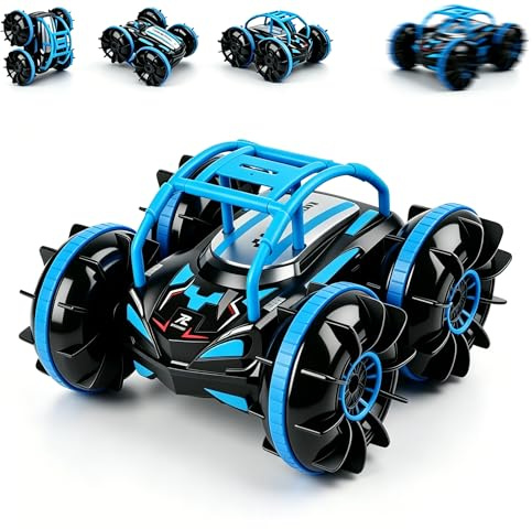 YdseozOA Direktladung Ferngesteuertes Auto,Amphibien Wasserdichter RC Stunt Auto 360° Flips, 4WD 15KM/H Offroad 2.4G MonsterTruck, Spielzeugauto für Sand,Wasser & Gelände,Spielzeug Mädche Jungen