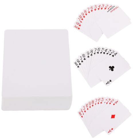FOMIYES Leere Selbstgemacht Pokerkarten 2 Stück Einseitig Sublimiert Kleine Papierkarten für Selbstgemachte Kartenspiele Freizeit und Unterhaltung