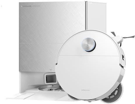 DREAME X50s Ultra Robot Aspirapolvere e Lavapavimenti, Ultrasottile 7,95 cm, Supera Ostacoli 8.8 cm, 35.000 Pa, Auto-Svuot./Riemp./Pulizia, 0 Grovigli, Rileva 280+ Ostacoli, Bianco | Ultraslim 7,95 cm, Superamento Ostacoli da 8,8 cm, Auto-Pulizia del Mocio, Anti-Groviglio, 280+ Tipi di Oggetti