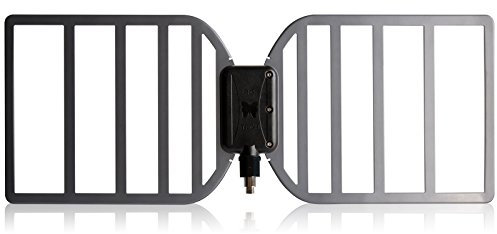 Antenna HDTV RGTech Monarch da esterno e amplificatore True Booster, ricezione multidirezionale con raggio di +90 km, filtro 4G/LTE e filtro FM per il Massimo UHF/VHF/DTV/DVB-T/DVB-T2 ricezione